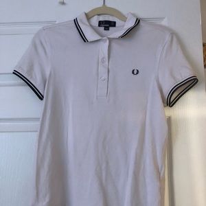 White twin tipped Fred Perry size 8 UK 12